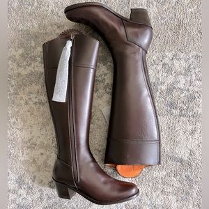 NEW Fairfax & Favor Heeled Regina (Sporting Fit) - Mahogany Leather